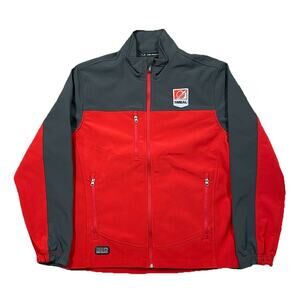 DRI DUCK Jacket Mens M Red Black Full-Zip Soft Shell Wind+Waterproof